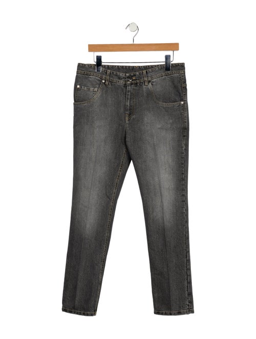 Brunello Cucinelli Mid-Rise Straight Leg Jeans