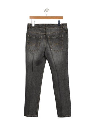 Brunello Cucinelli Mid-Rise Straight Leg Jeans