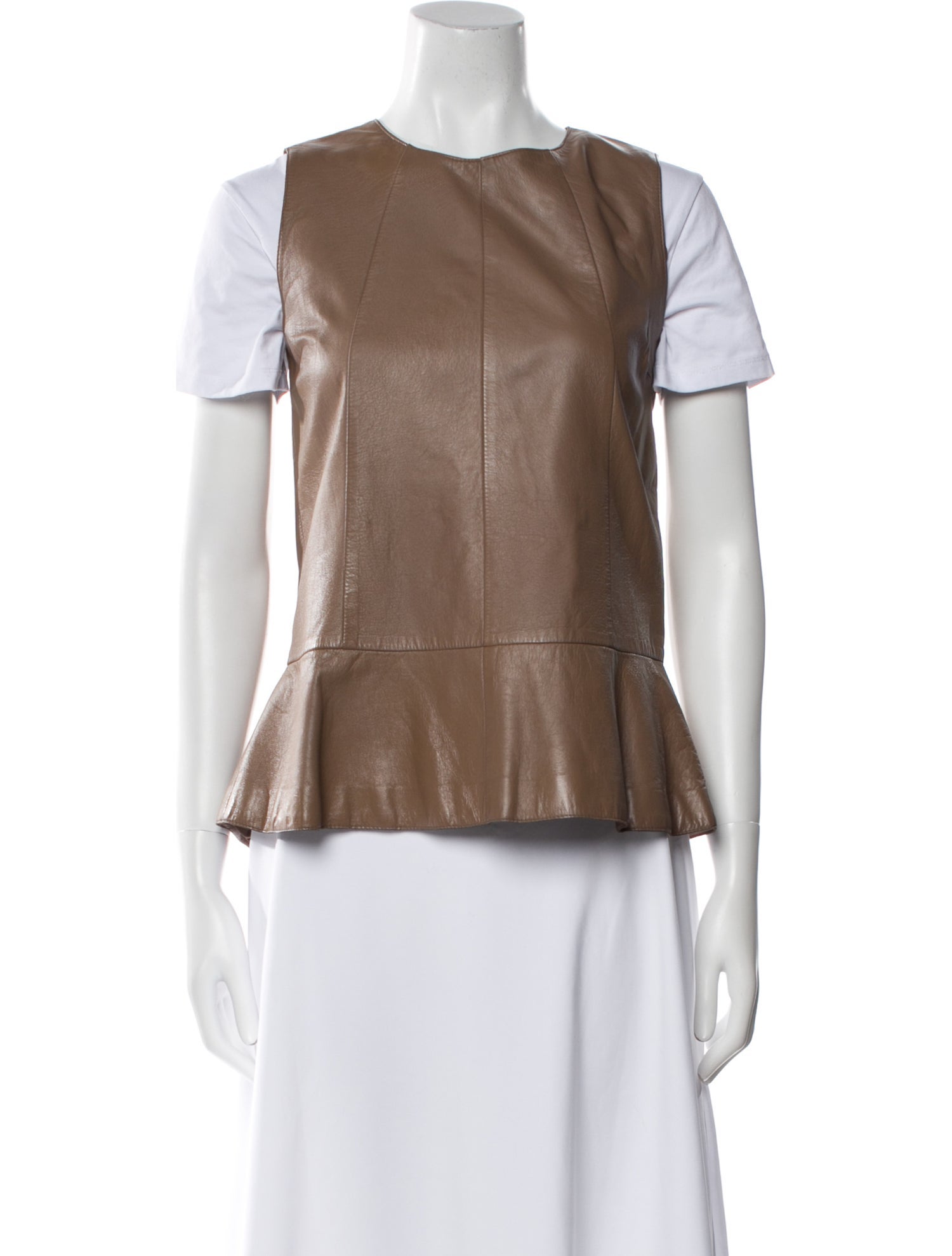 Brunello Cucinelli Leather Mini Dress