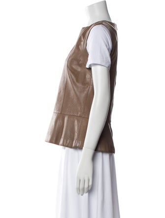 Brunello Cucinelli Leather Mini Dress