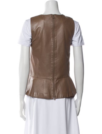 Brunello Cucinelli Leather Mini Dress