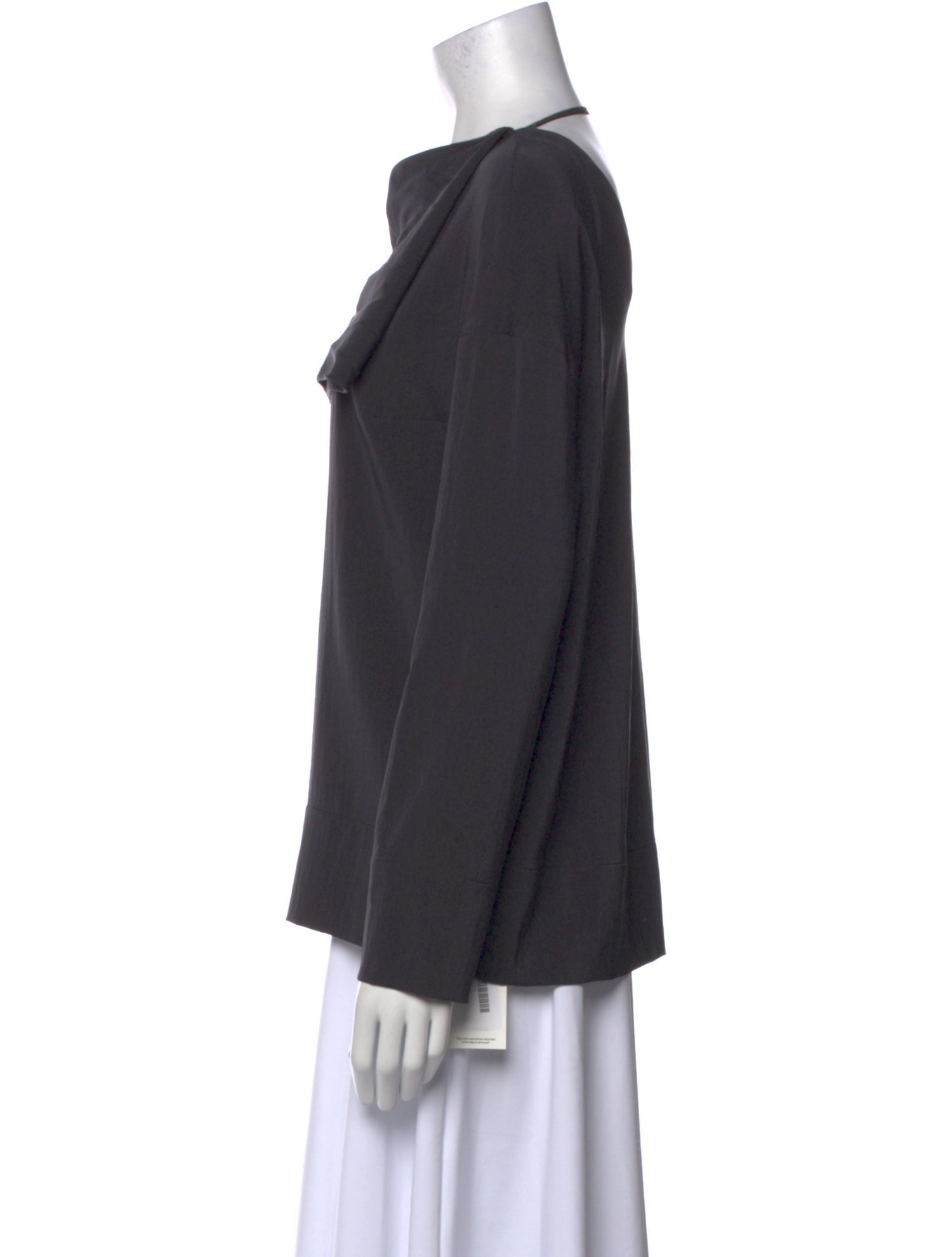 Brunello Cucinelli Silk Bateau Neckline Top