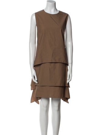 Brunello Cucinelli Crew Neck Mini Dress
