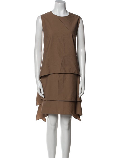 Brunello Cucinelli Crew Neck Mini Dress