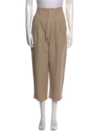 Brunello Cucinelli Linen Straight Leg Pants