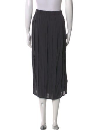 Brunello Cucinelli Silk Midi Length Skirt