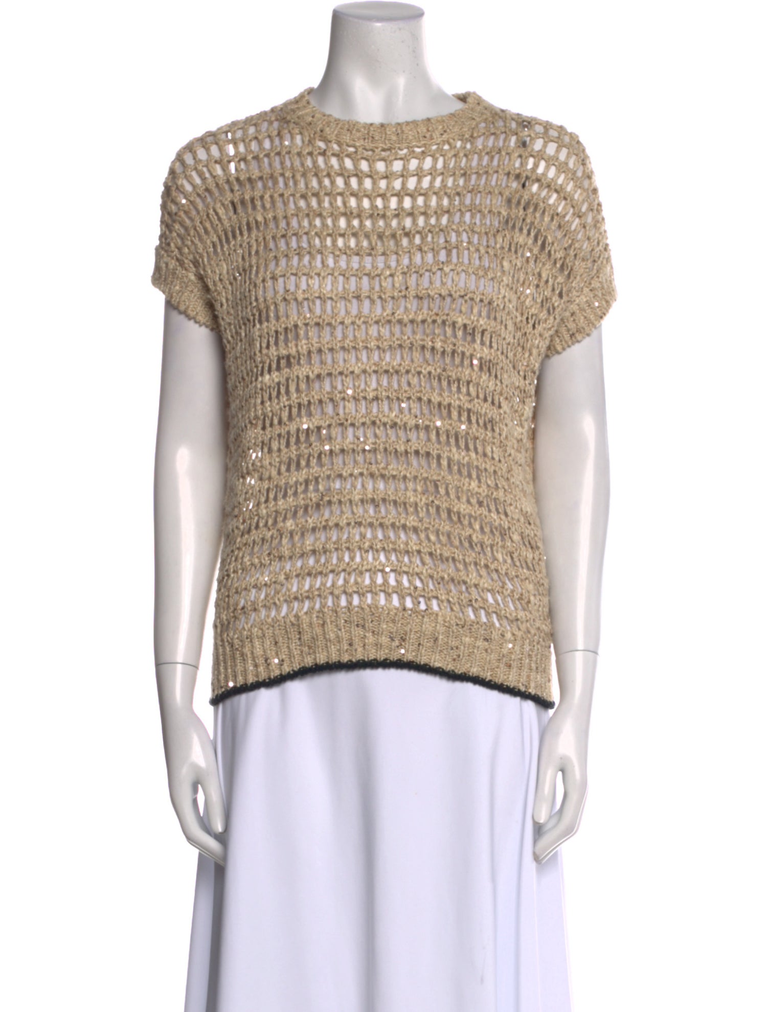 Brunello Cucinelli Linen Open Front Sweater