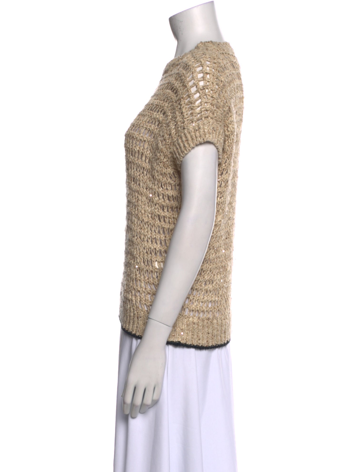 Brunello Cucinelli Linen Open Front Sweater