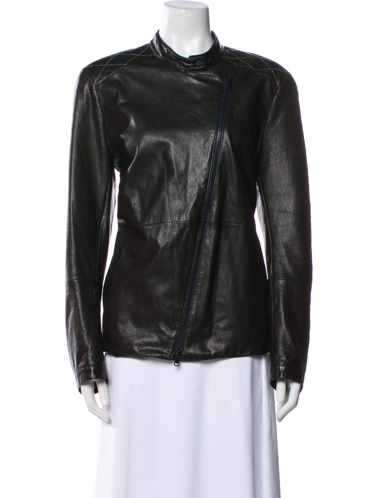 Brunello Cucinelli Leather Biker Jacket