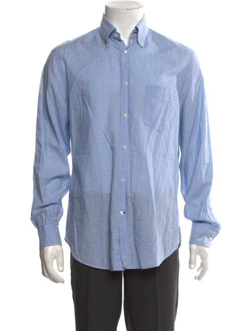 Brunello Cucinelli Striped Long Sleeve Dress Shirt