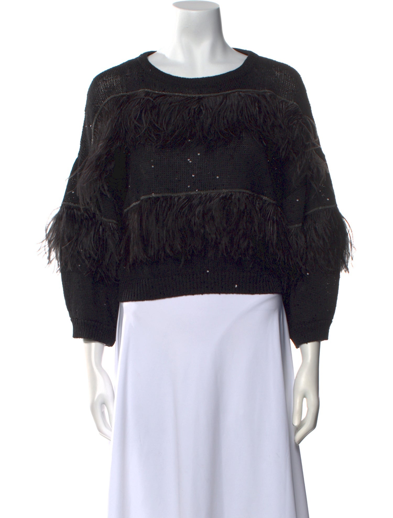 Brunello Cucinelli Printed Scoop Neck Sweater