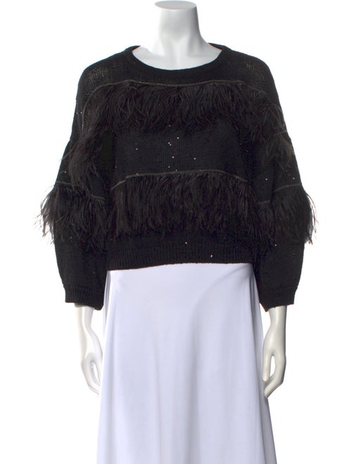 Brunello Cucinelli Printed Scoop Neck Sweater