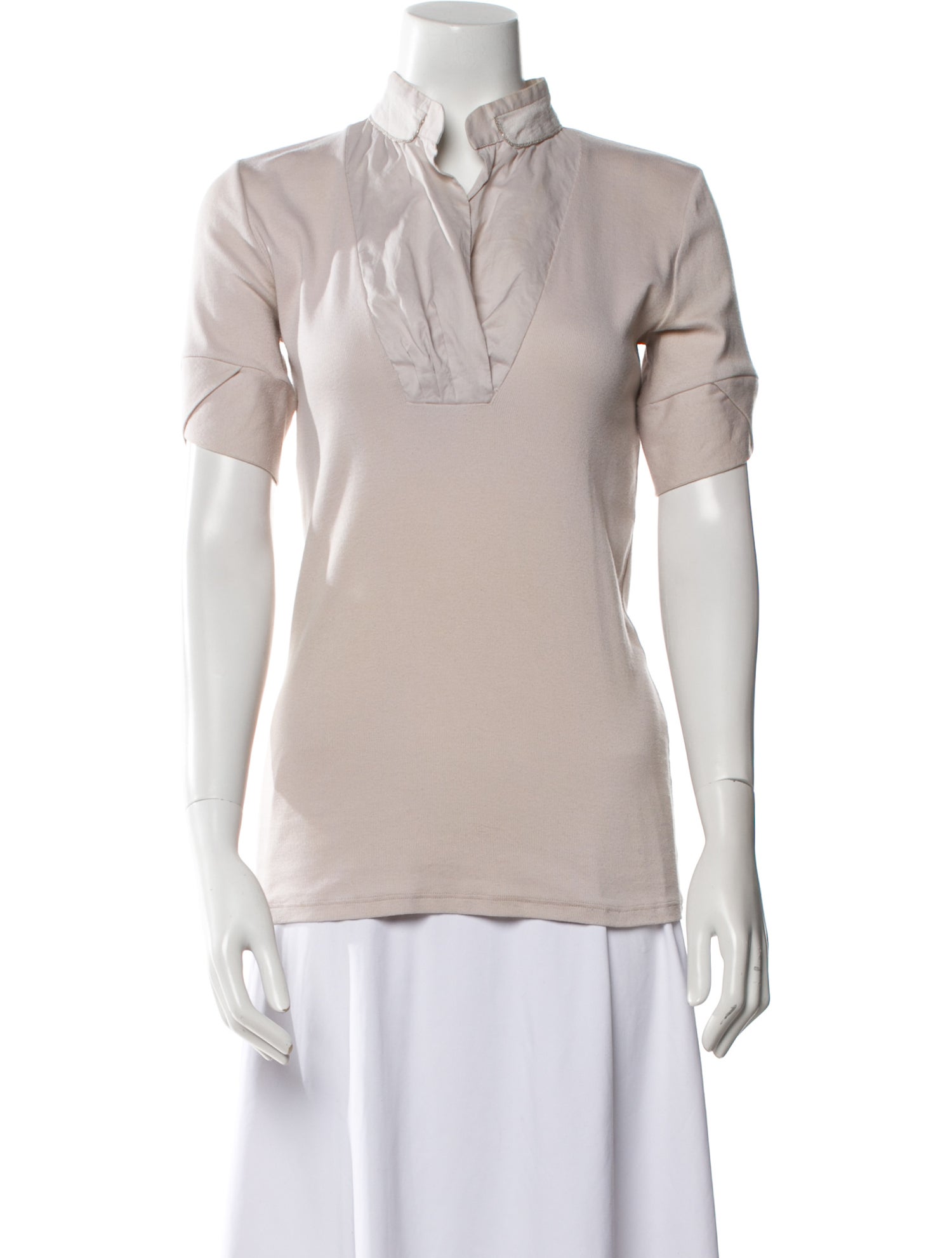 Brunello Cucinelli V-Neck Short Sleeve Polo