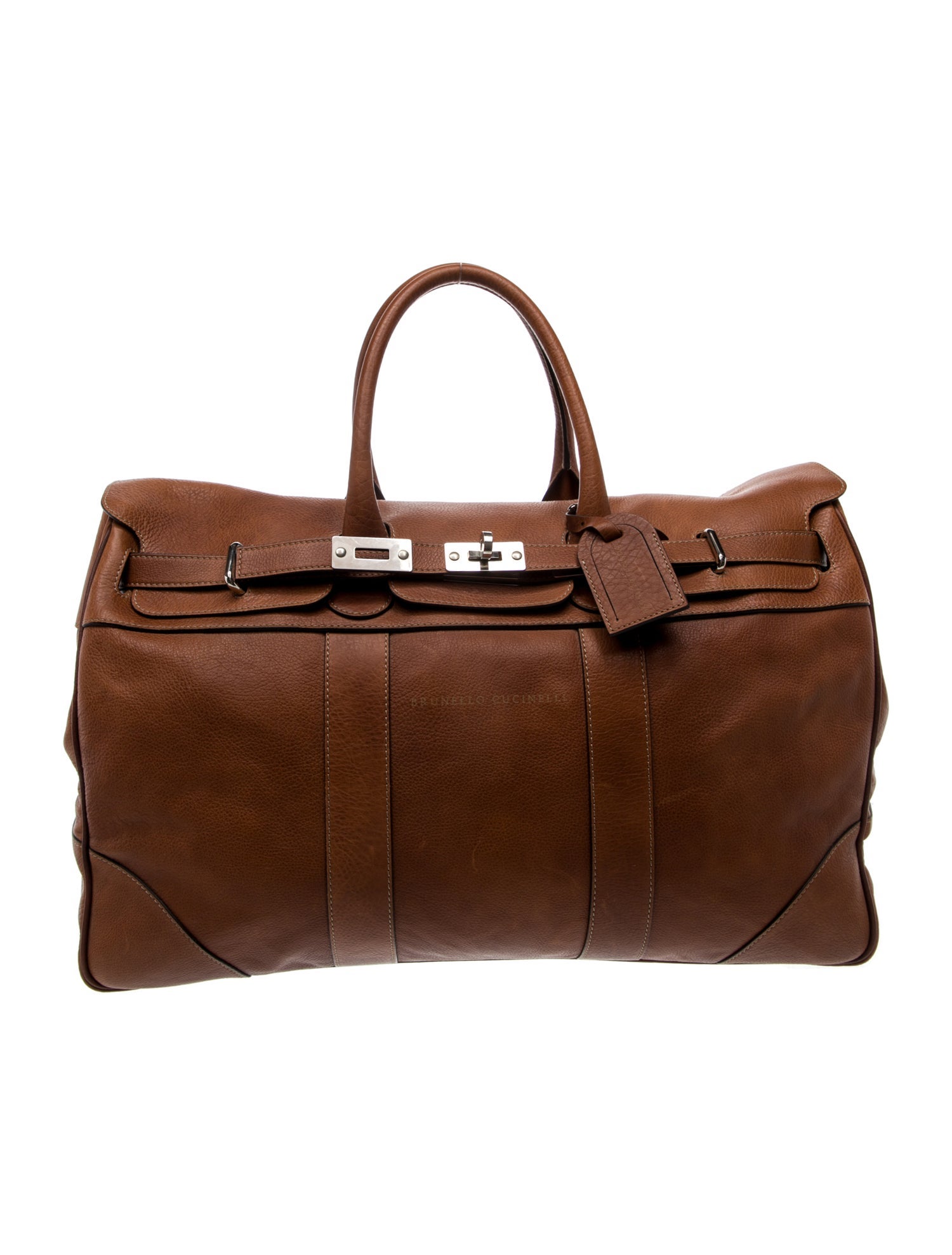 Brunello Cucinelli Leather Weekender Bag
