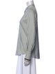 Brunello Cucinelli Silk Striped Button-Up Top
