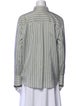 Brunello Cucinelli Silk Striped Button-Up Top