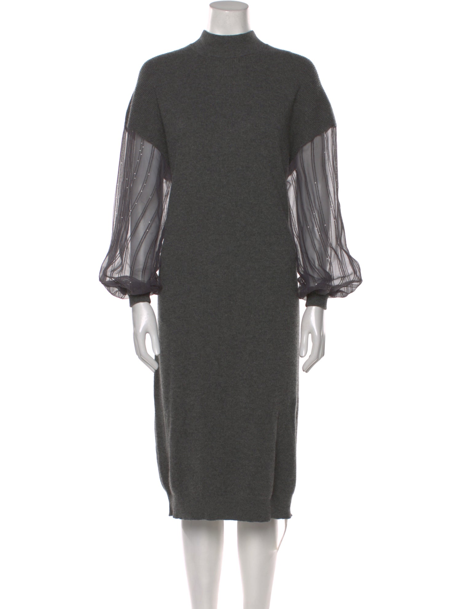 Brunello Cucinelli Cashmere Midi Length Dress