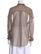 Brunello Cucinelli Silk Striped Button-Up Top