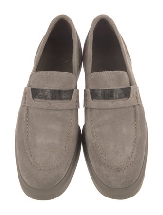 Brunello Cucinelli Monili Suede Loafers