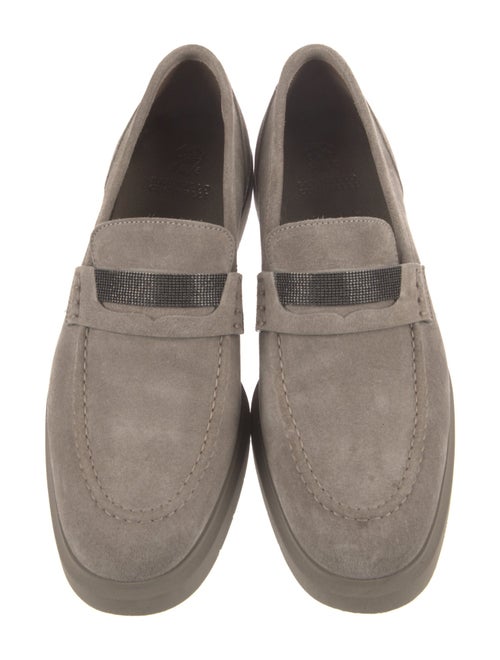 Brunello Cucinelli Monili Suede Loafers