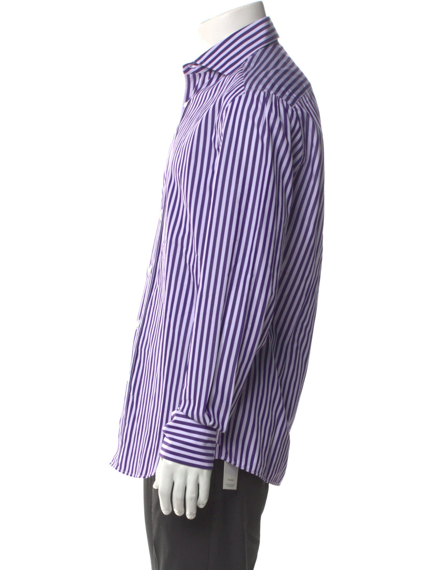 Brunello Cucinelli Striped Long Sleeve Dress Shirt
