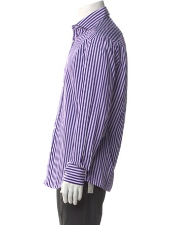 Brunello Cucinelli Striped Long Sleeve Dress Shirt