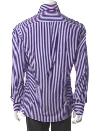 Brunello Cucinelli Striped Long Sleeve Dress Shirt