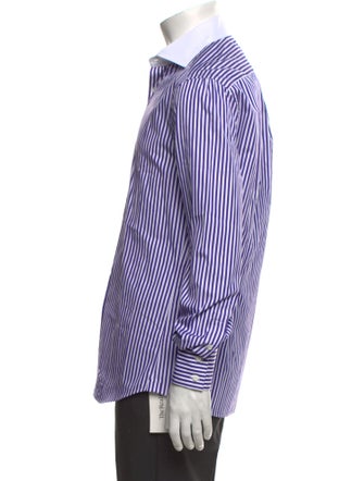 Brunello Cucinelli Striped Long Sleeve Dress Shirt