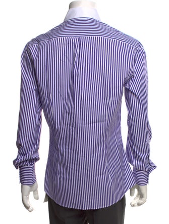 Brunello Cucinelli Striped Long Sleeve Dress Shirt