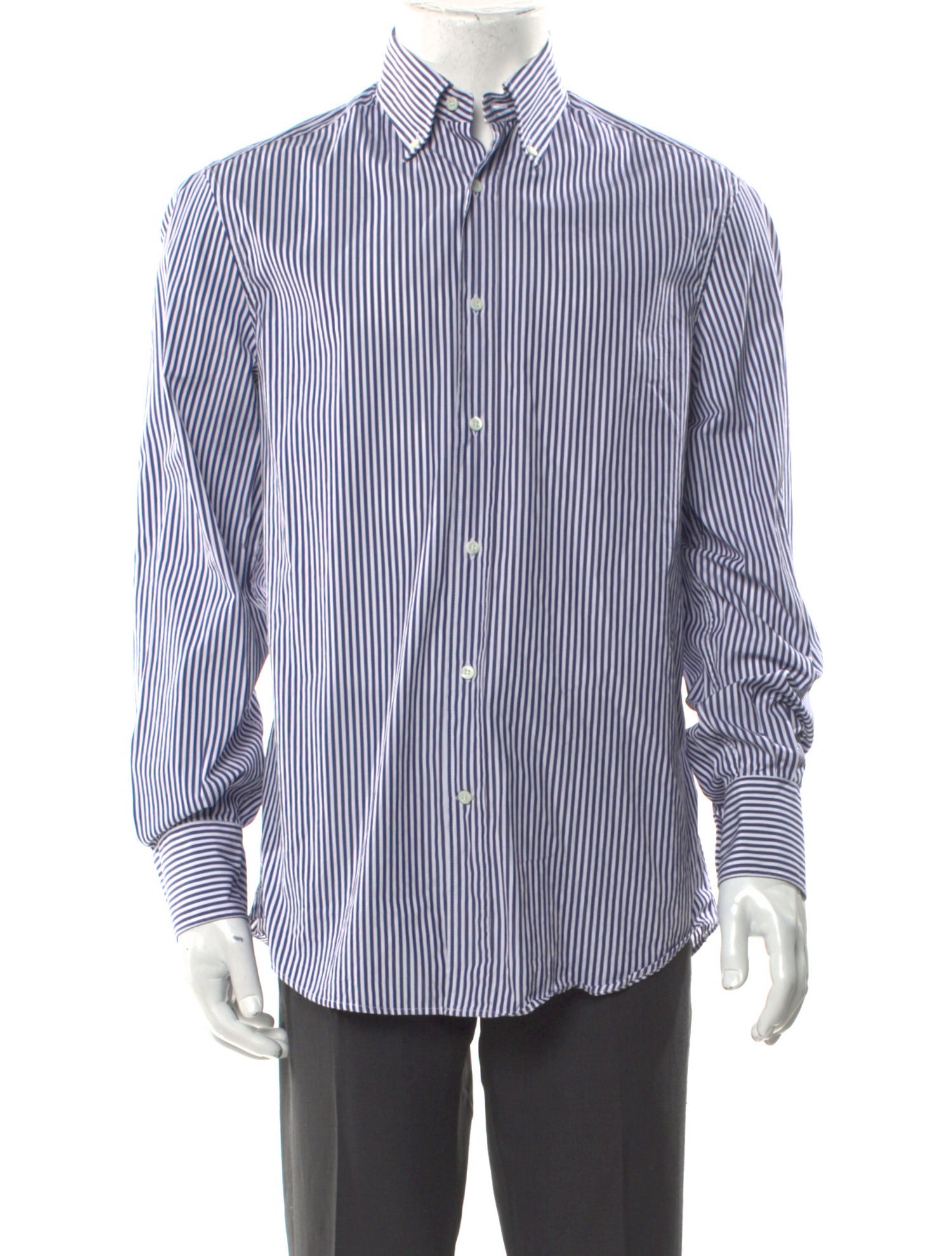 Brunello Cucinelli Striped Long Sleeve Shirt
