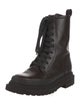 Brunello Cucinelli Leather Beaded Accents Combat Boots