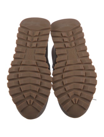 Brunello Cucinelli Suede Colorblock Pattern Sneakers