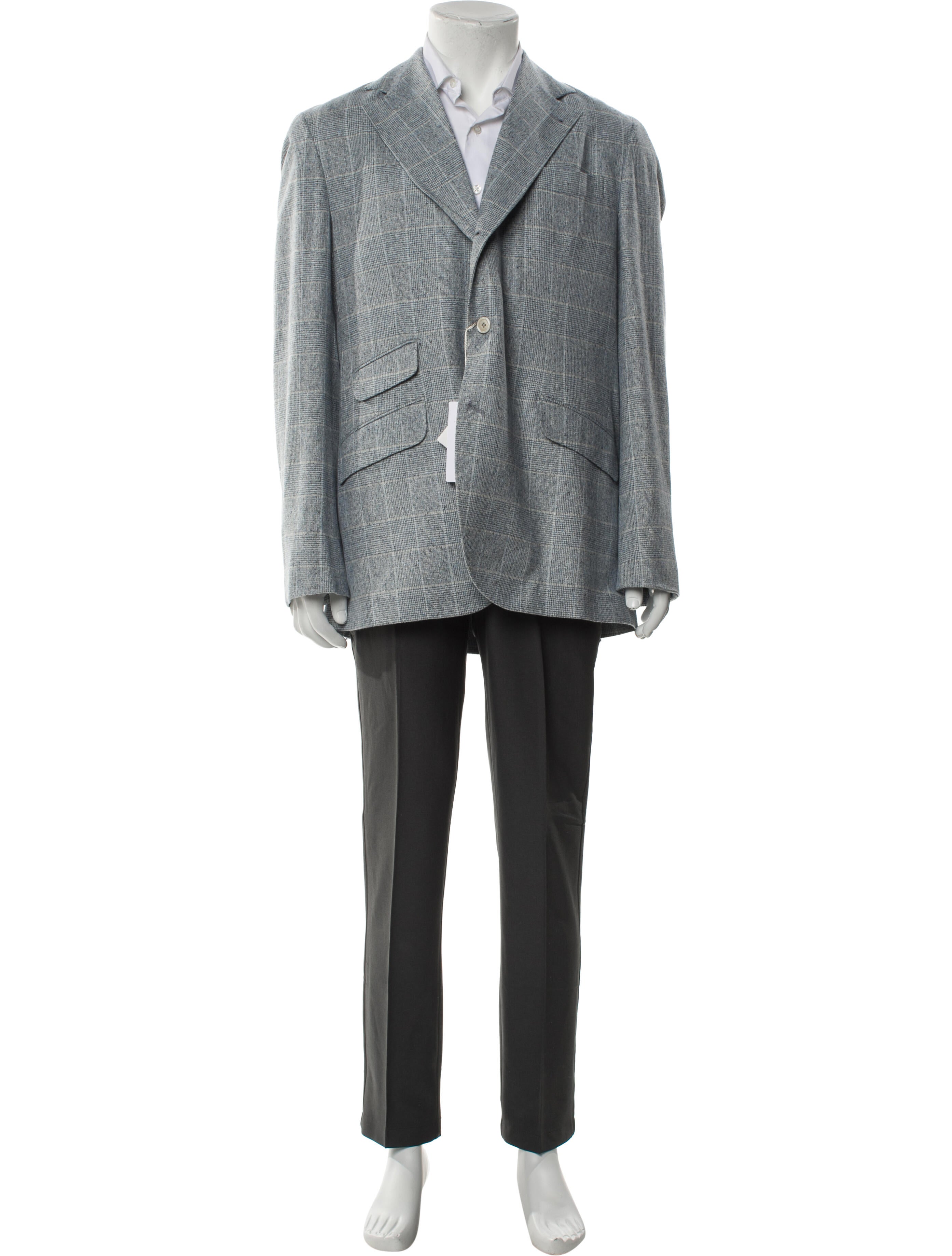 Brunello Cucinelli Silk Plaid Print Blazer w/ Tags