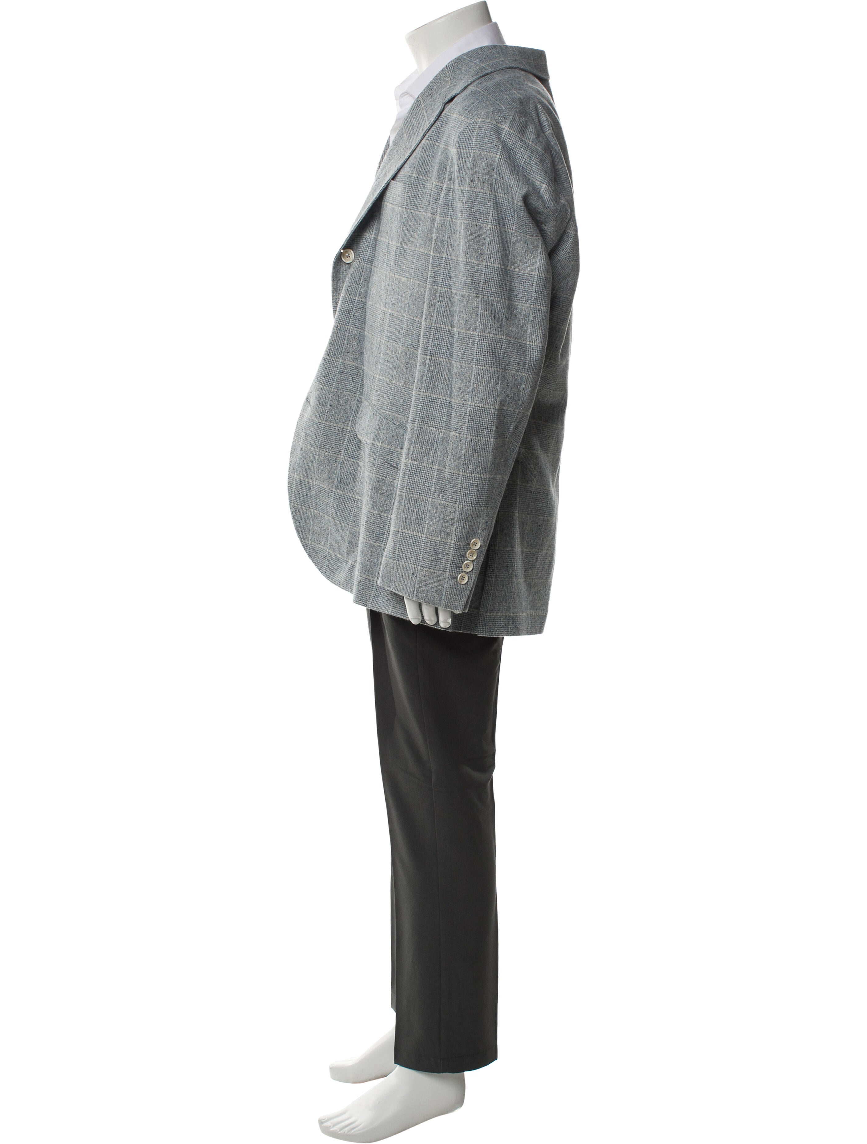 Brunello Cucinelli Silk Plaid Print Blazer w/ Tags