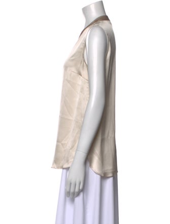 Brunello Cucinelli Silk V-Neck Blouse