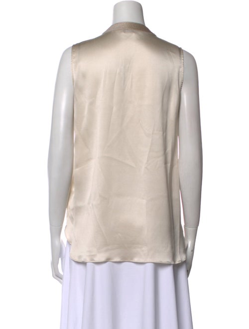 Brunello Cucinelli Silk V-Neck Blouse