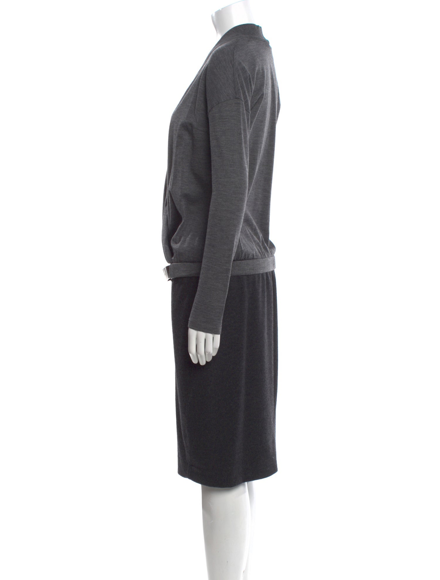 Brunello Cucinelli Virgin Wool Midi Length Dress