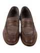 Brunello Cucinelli Leather Whipstitch Trim Loafers