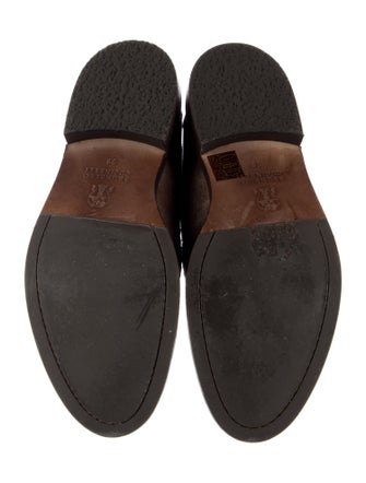 Brunello Cucinelli Leather Whipstitch Trim Loafers