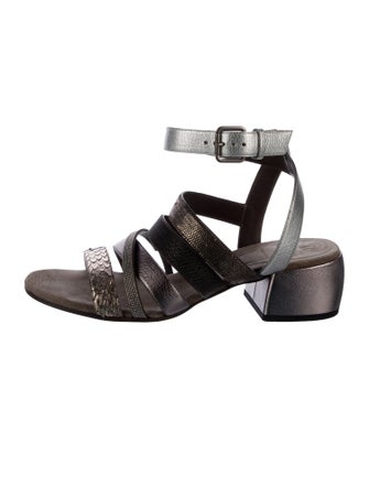 Brunello Cucinelli Monili Leather Gladiator Sandals