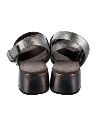 Brunello Cucinelli Monili Leather Gladiator Sandals