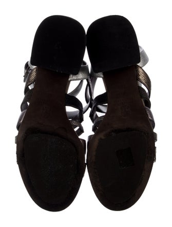 Brunello Cucinelli Monili Leather Gladiator Sandals