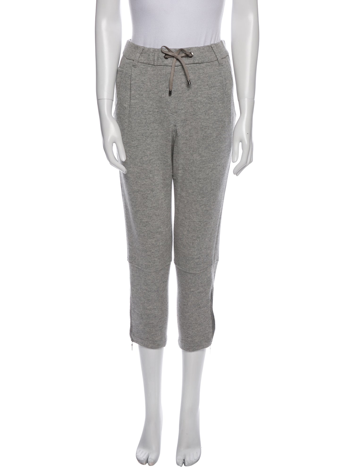 Brunello Cucinelli Virgin Wool Beaded Accents Sweatpants