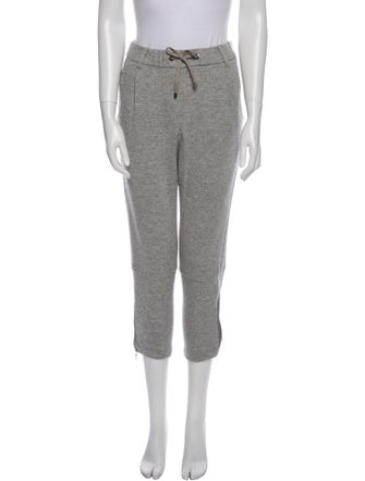 Brunello Cucinelli Virgin Wool Beaded Accents Sweatpants
