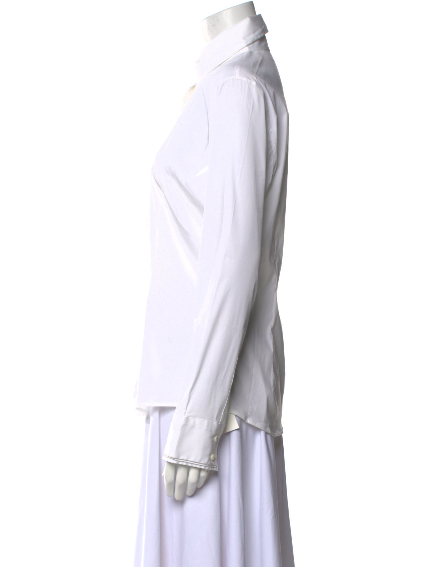 Brunello Cucinelli Long Sleeve Button-Up Top