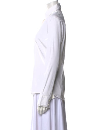 Brunello Cucinelli Long Sleeve Button-Up Top