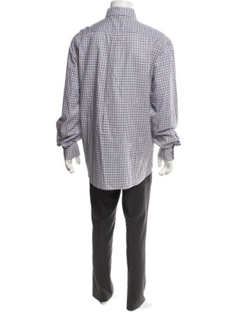 Brunello Cucinelli Plaid Print Long Sleeve Shirt