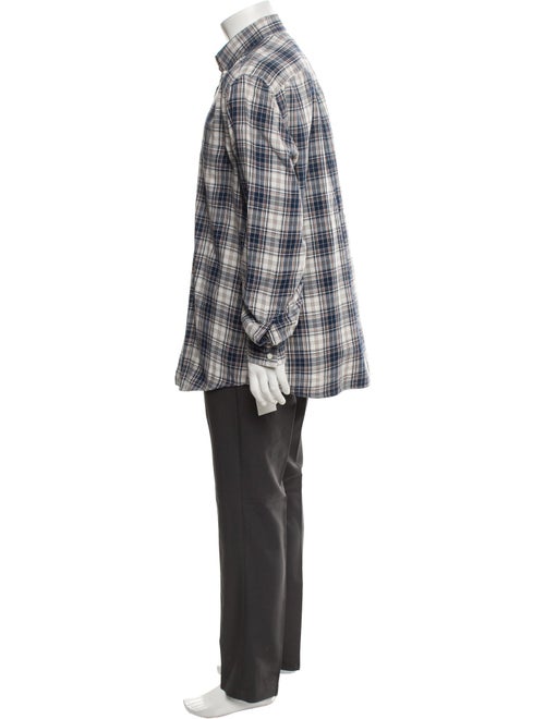 Brunello Cucinelli Plaid Print Long Sleeve Dress Shirt