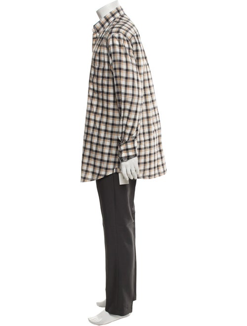 Brunello Cucinelli Plaid Print Long Sleeve Shirt