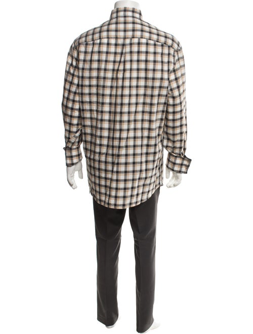 Brunello Cucinelli Plaid Print Long Sleeve Shirt